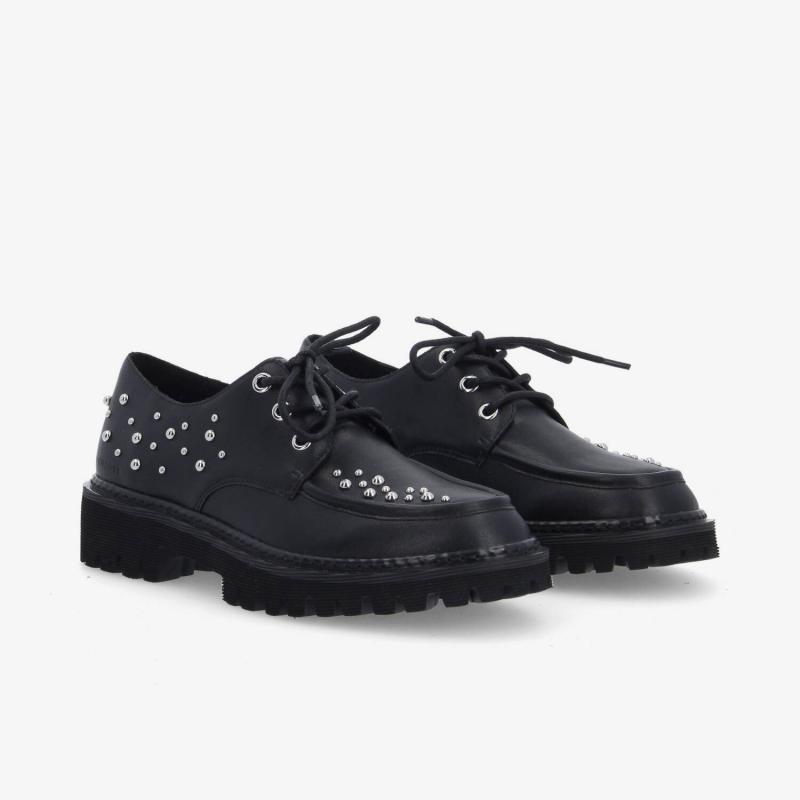 MYSEN PLT LACES W - NAPPA - BLACK